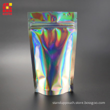 Holographic laser aluminum stand up bags